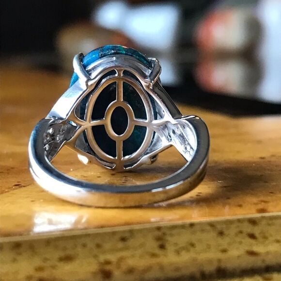 Natural Shadowkite Sterling Silver Ring Size 6 - Picture 7 of 9